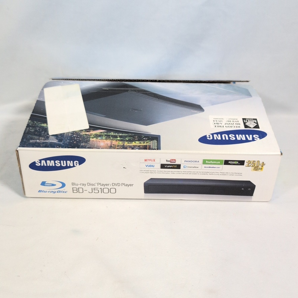 Samsung BD-J5100 Blu-ray Player with  Remote + HDMI Cable Excellent Condition!